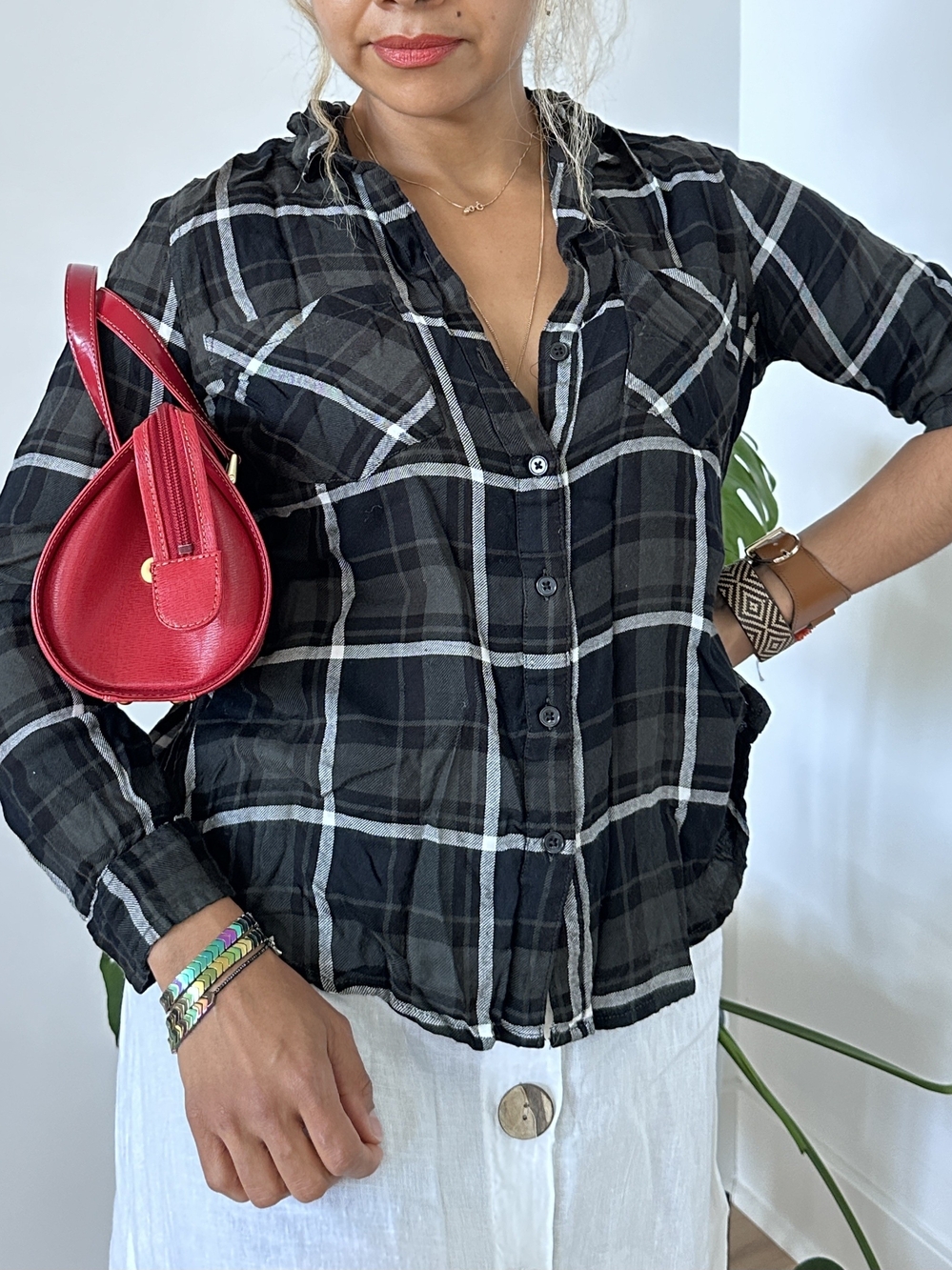 Bundle Lot Of 3 Plaid Button Down Shirts Effortless Grunge Chic Capsule Wardrobe
